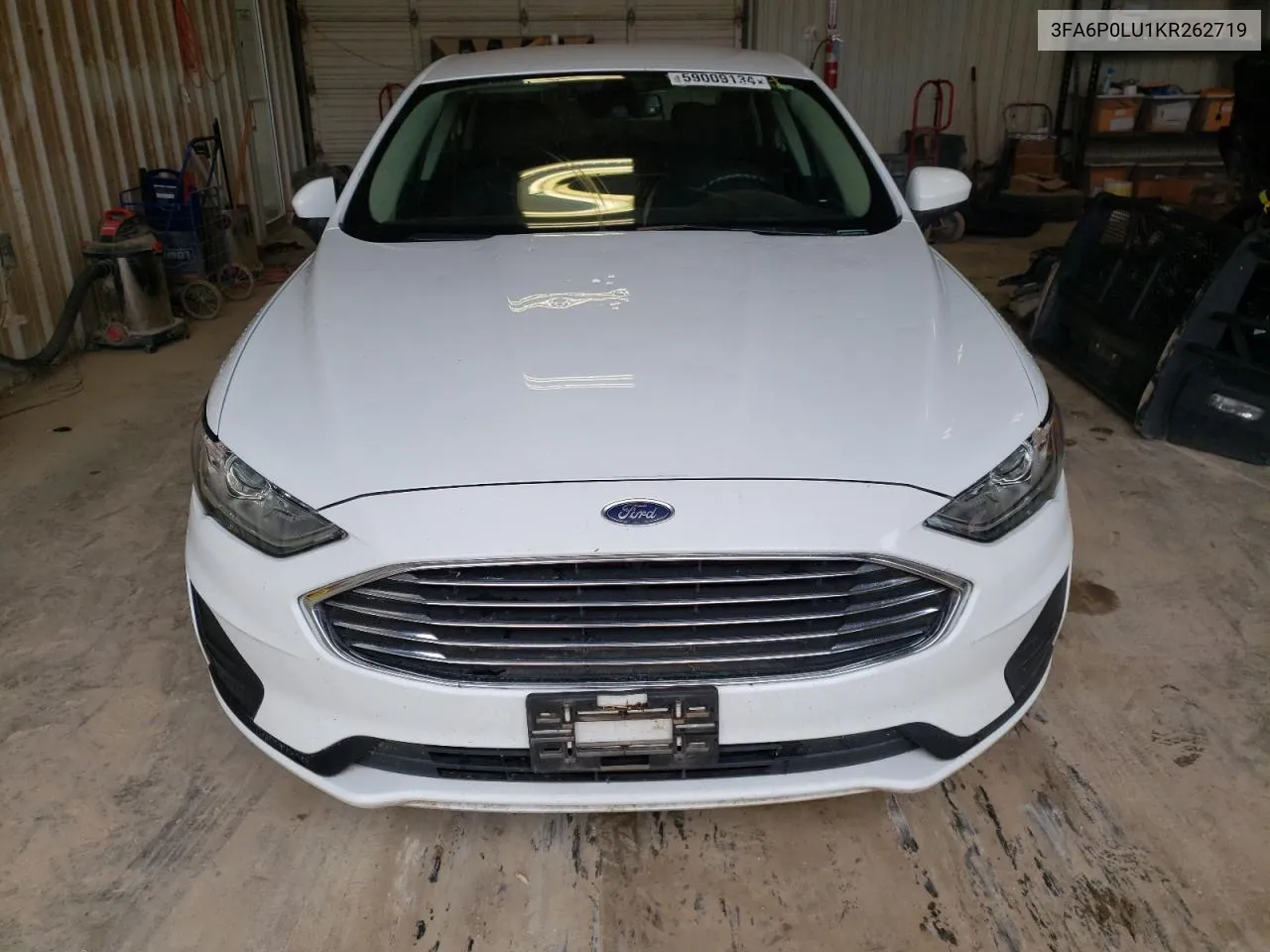 2019 Ford Fusion Se VIN: 3FA6P0LU1KR262719 Lot: 59009134