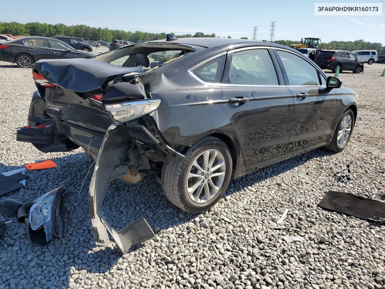 2019 Ford Fusion Se VIN: 3FA6P0HD9KR160173 Lot: 59414654