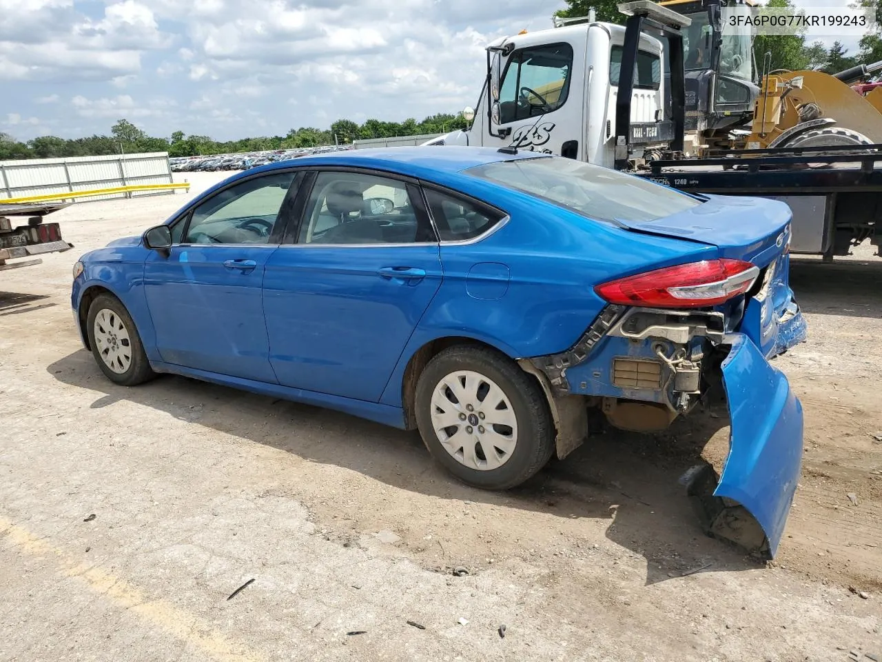 2019 Ford Fusion S VIN: 3FA6P0G77KR199243 Lot: 59414664