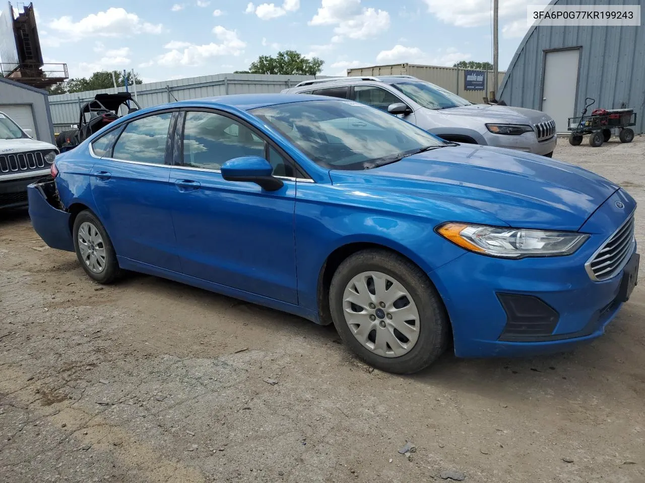 2019 Ford Fusion S VIN: 3FA6P0G77KR199243 Lot: 59414664