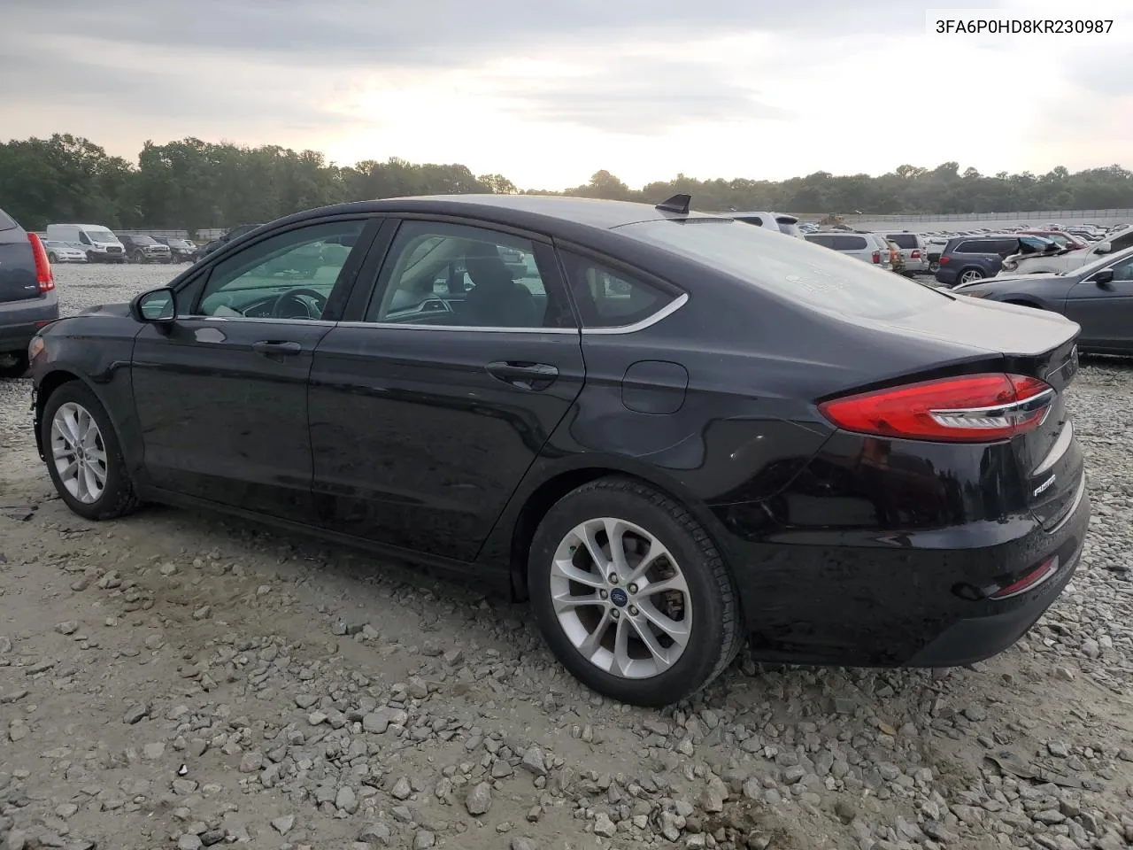 2019 Ford Fusion Se VIN: 3FA6P0HD8KR230987 Lot: 60050484