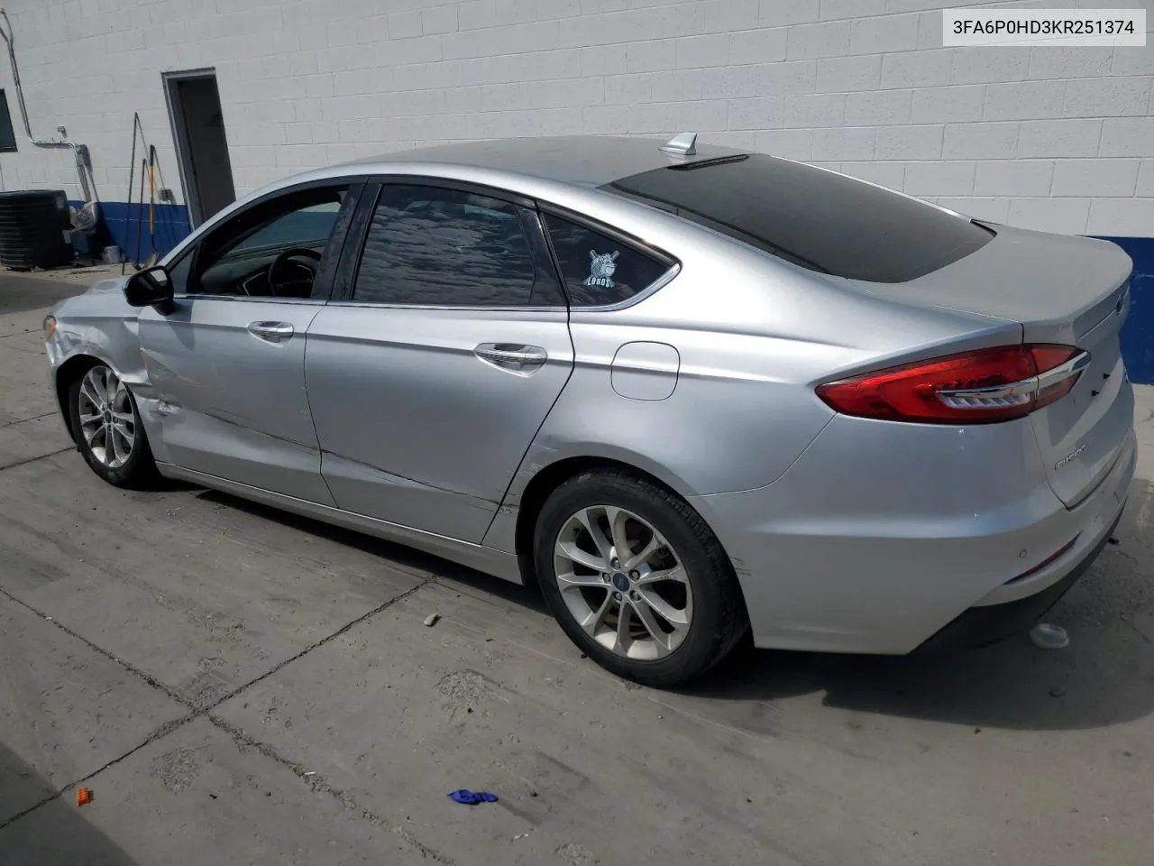 2019 Ford Fusion Se VIN: 3FA6P0HD3KR251374 Lot: 60088274