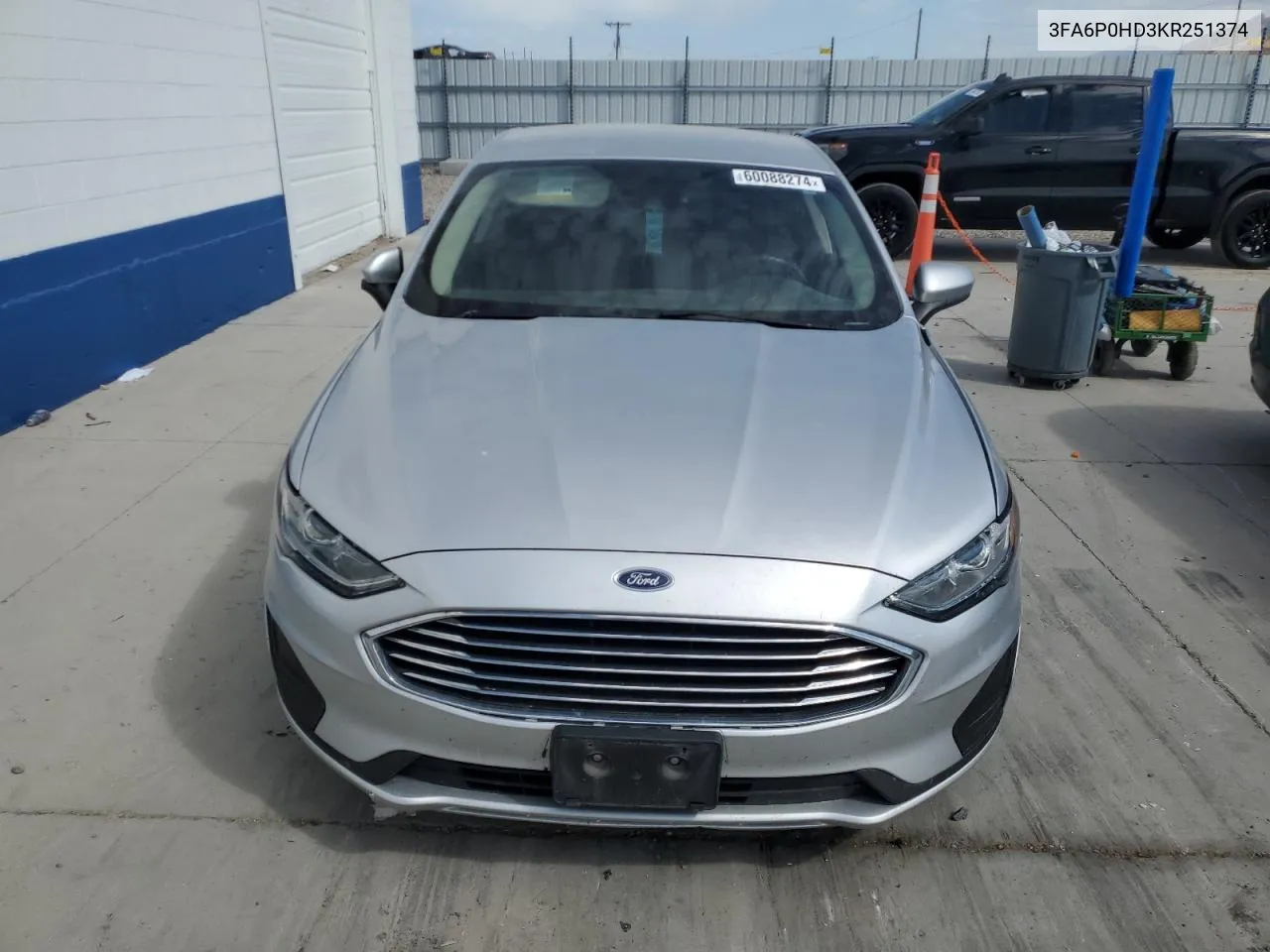 2019 Ford Fusion Se VIN: 3FA6P0HD3KR251374 Lot: 60088274