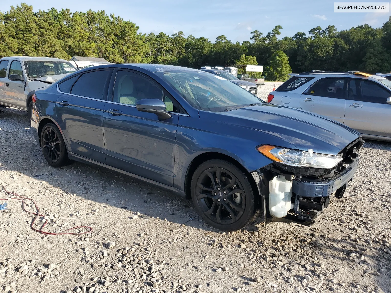 2019 Ford Fusion Se VIN: 3FA6P0HD7KR250275 Lot: 60424714