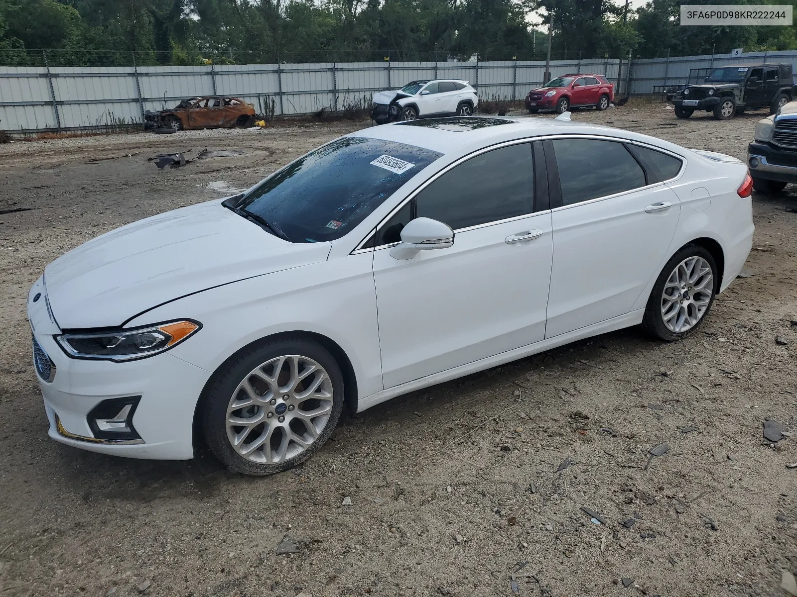 2019 Ford Fusion Titanium VIN: 3FA6P0D98KR222244 Lot: 60493604