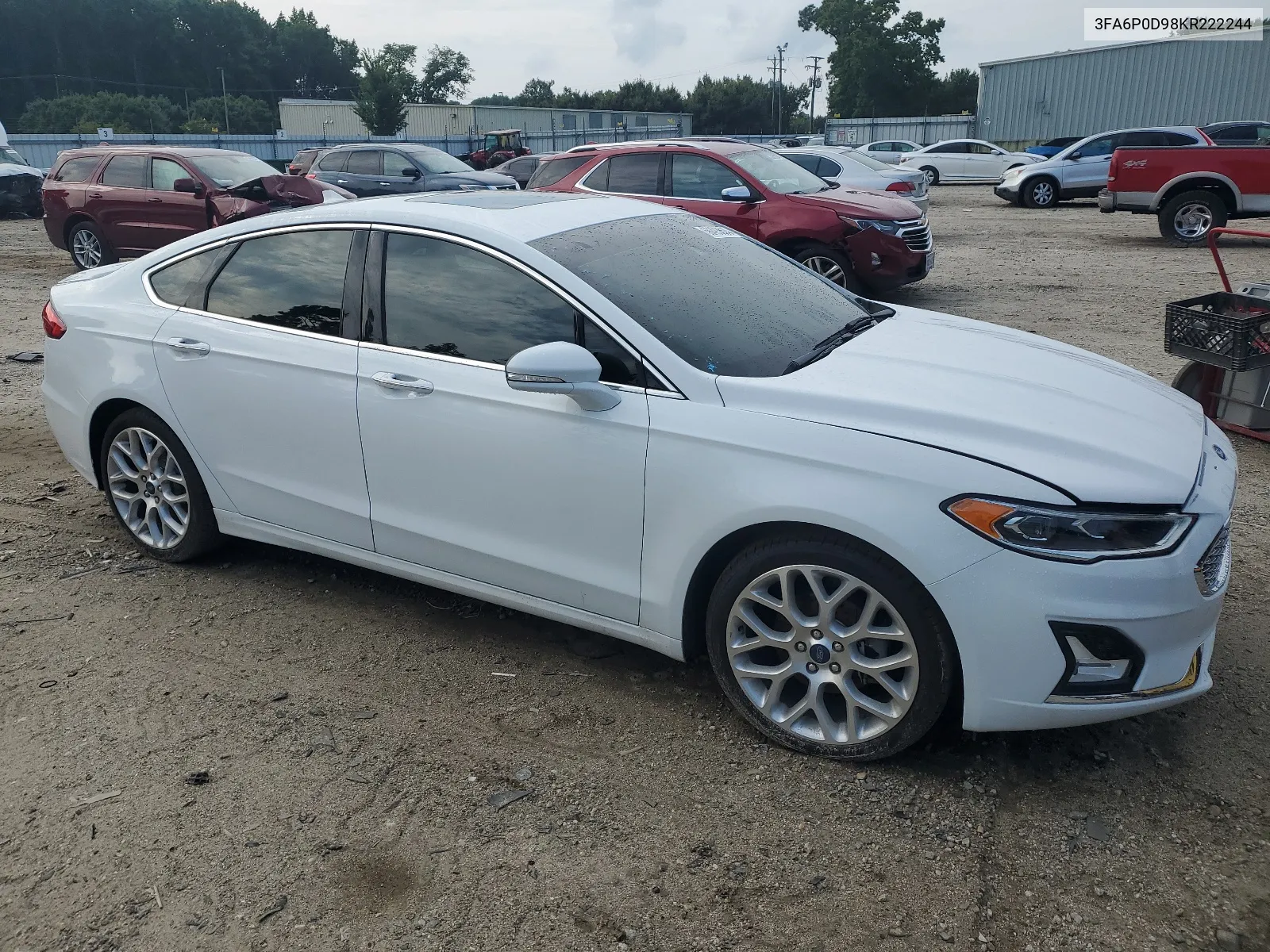 2019 Ford Fusion Titanium VIN: 3FA6P0D98KR222244 Lot: 60493604