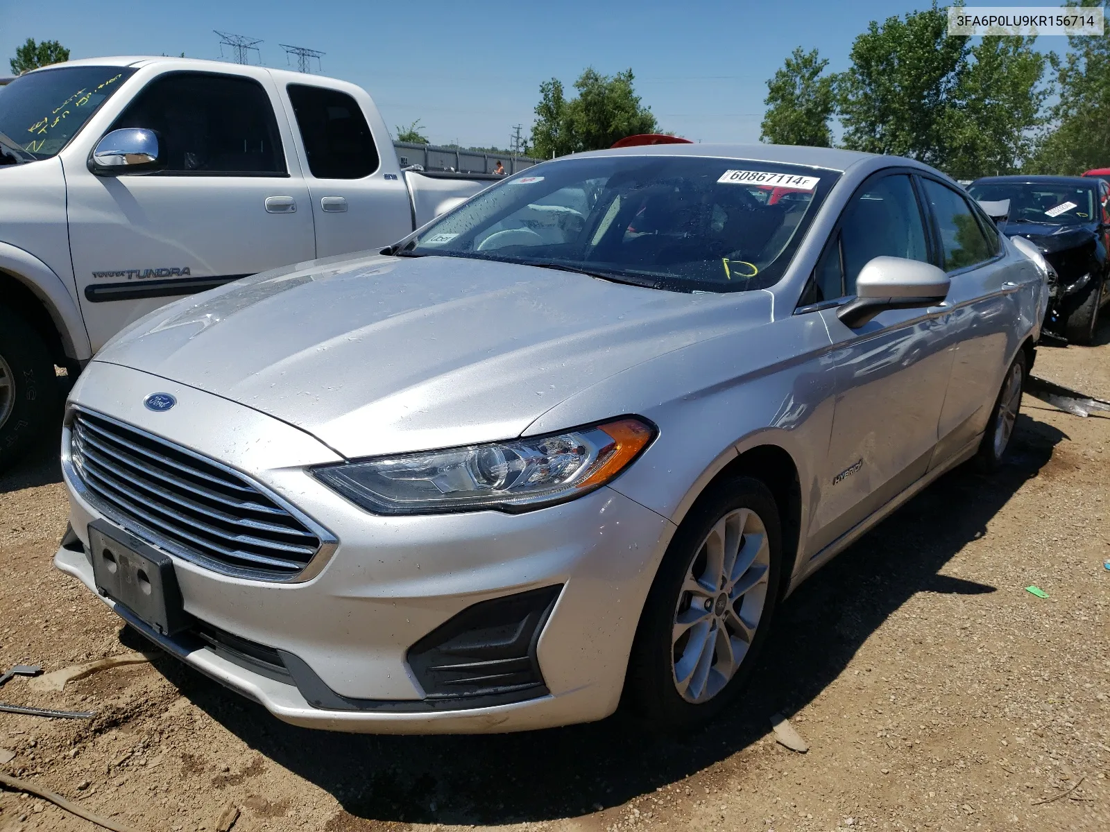 2019 Ford Fusion Se VIN: 3FA6P0LU9KR156714 Lot: 60867114