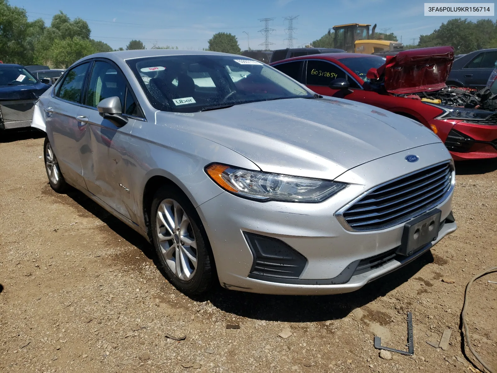 2019 Ford Fusion Se VIN: 3FA6P0LU9KR156714 Lot: 60867114