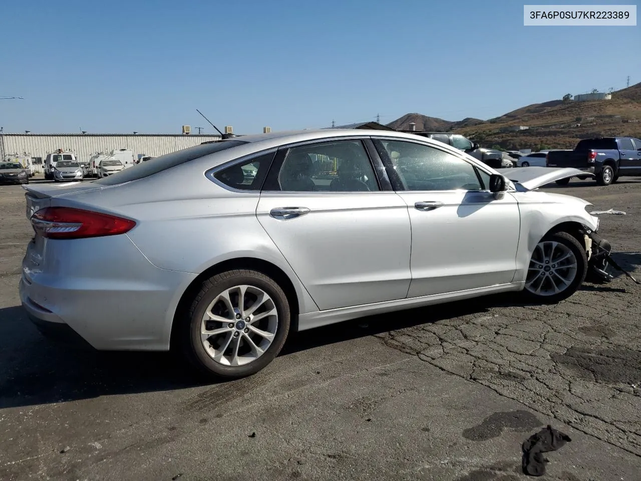 2019 Ford Fusion Titanium VIN: 3FA6P0SU7KR223389 Lot: 61052764