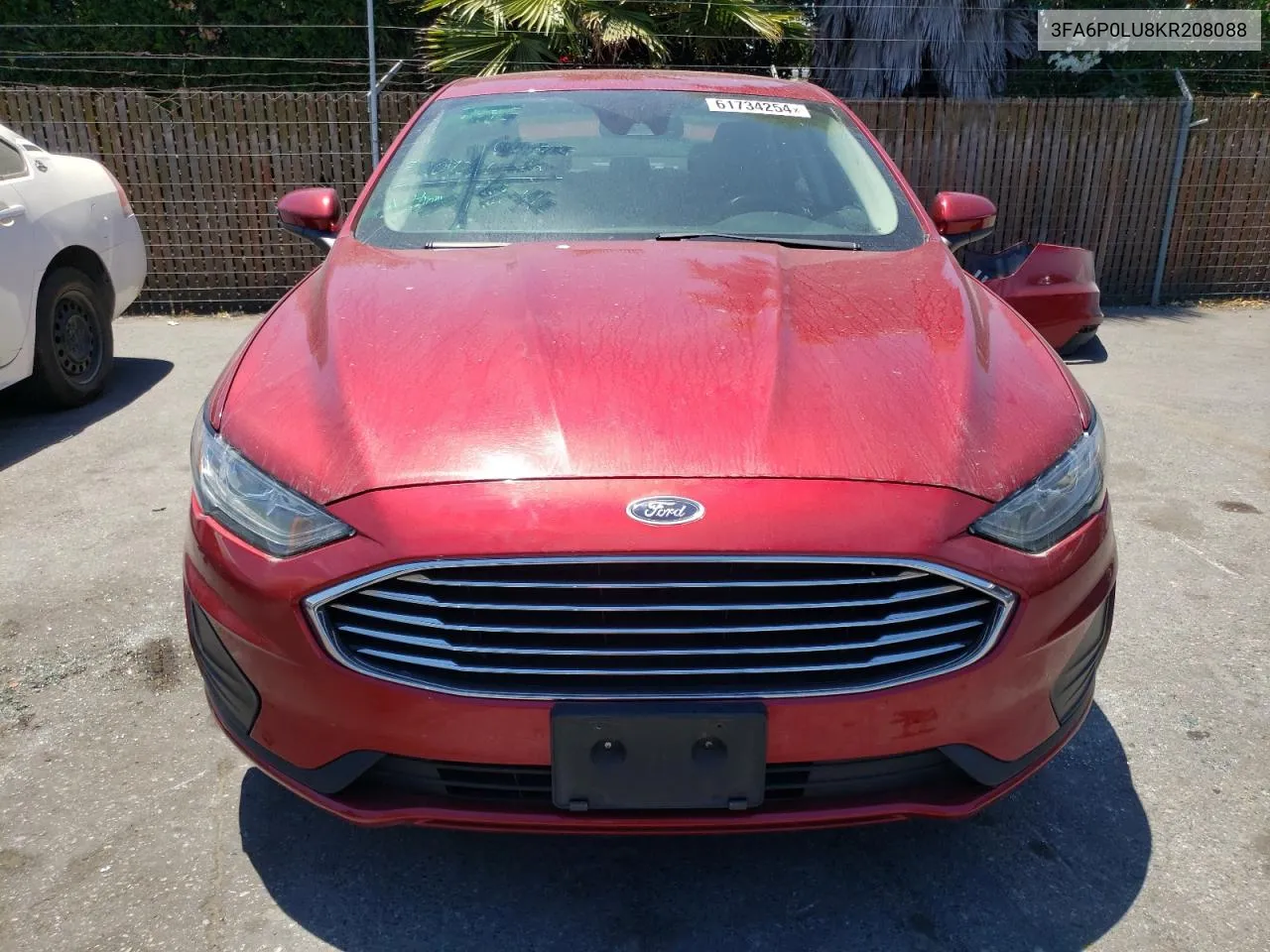 2019 Ford Fusion Se VIN: 3FA6P0LU8KR208088 Lot: 61734254