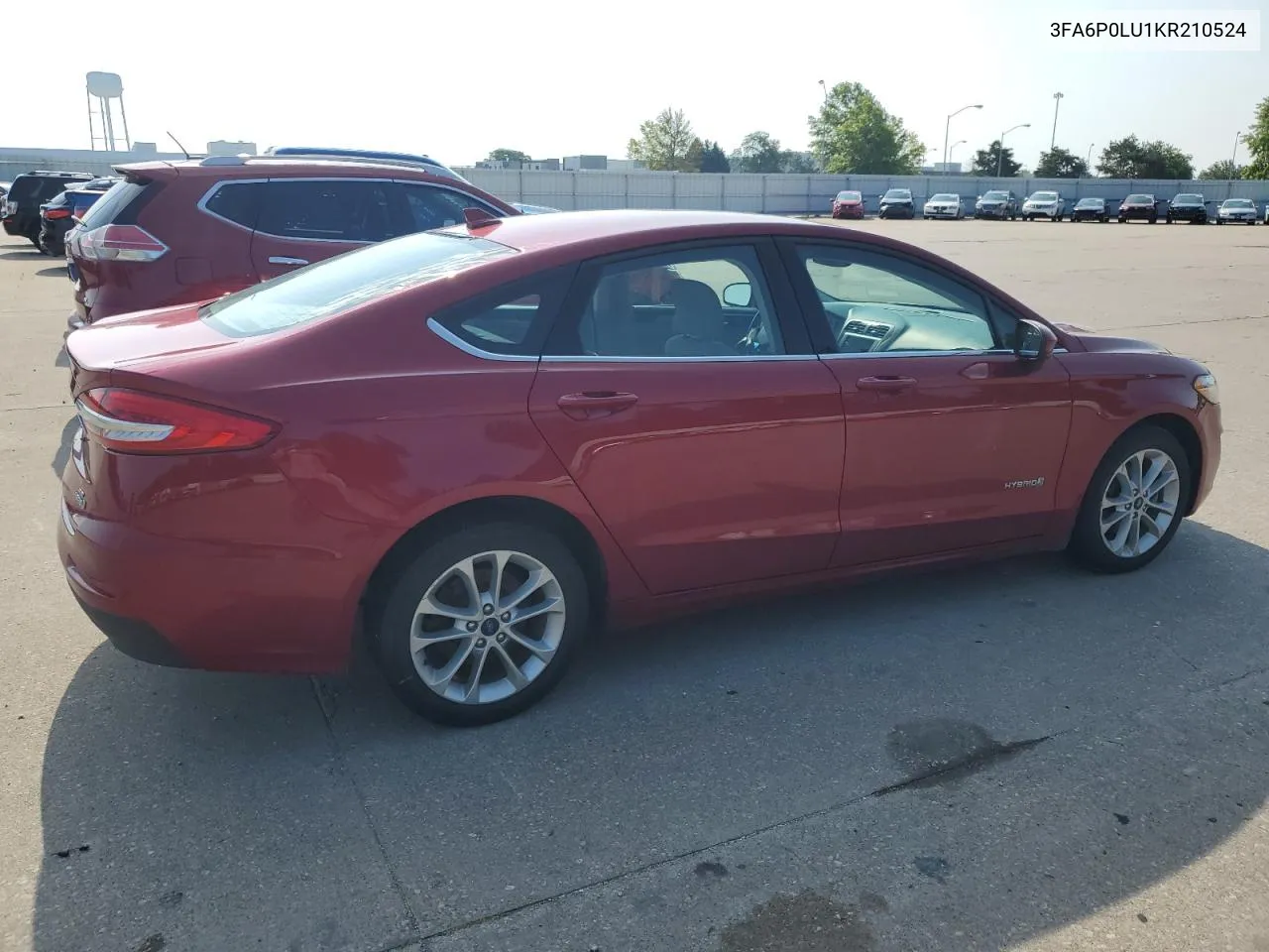 2019 Ford Fusion Se VIN: 3FA6P0LU1KR210524 Lot: 62045274