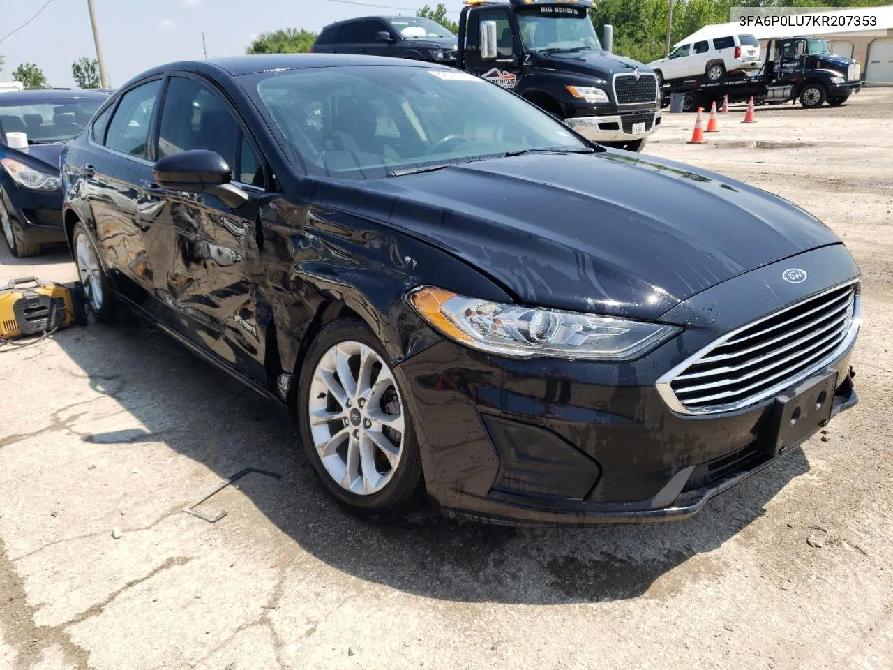 2019 Ford Fusion Se VIN: 3FA6P0LU7KR207353 Lot: 62673324