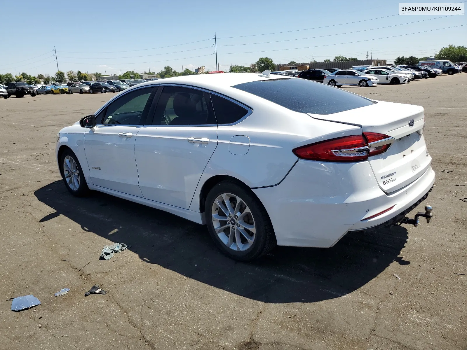 2019 Ford Fusion Sel VIN: 3FA6P0MU7KR109244 Lot: 62690254