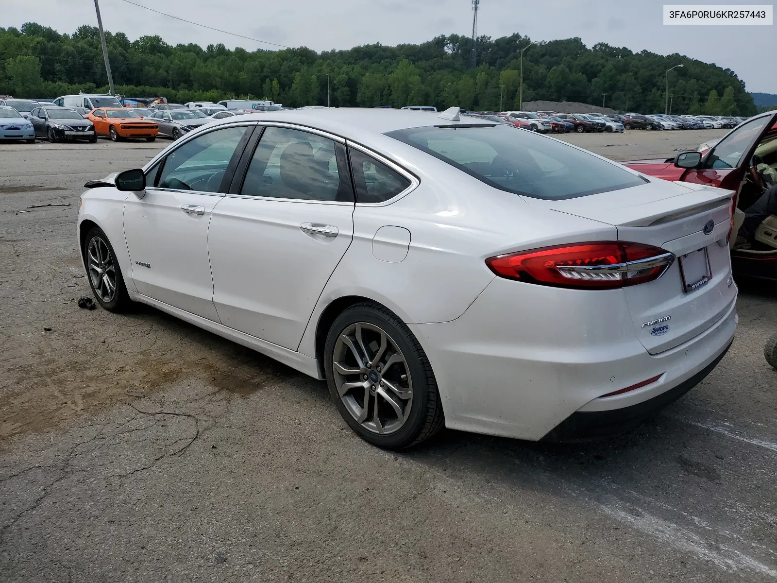 2019 Ford Fusion Titanium VIN: 3FA6P0RU6KR257443 Lot: 63434894