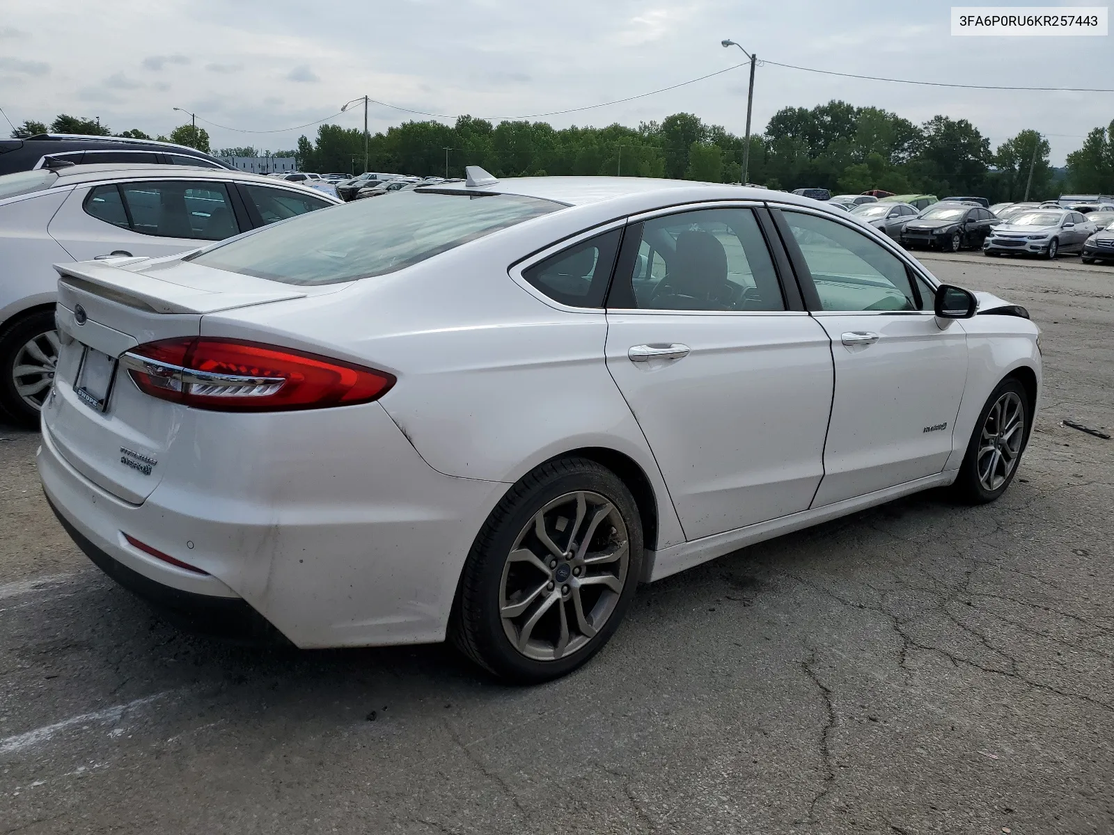 2019 Ford Fusion Titanium VIN: 3FA6P0RU6KR257443 Lot: 63434894