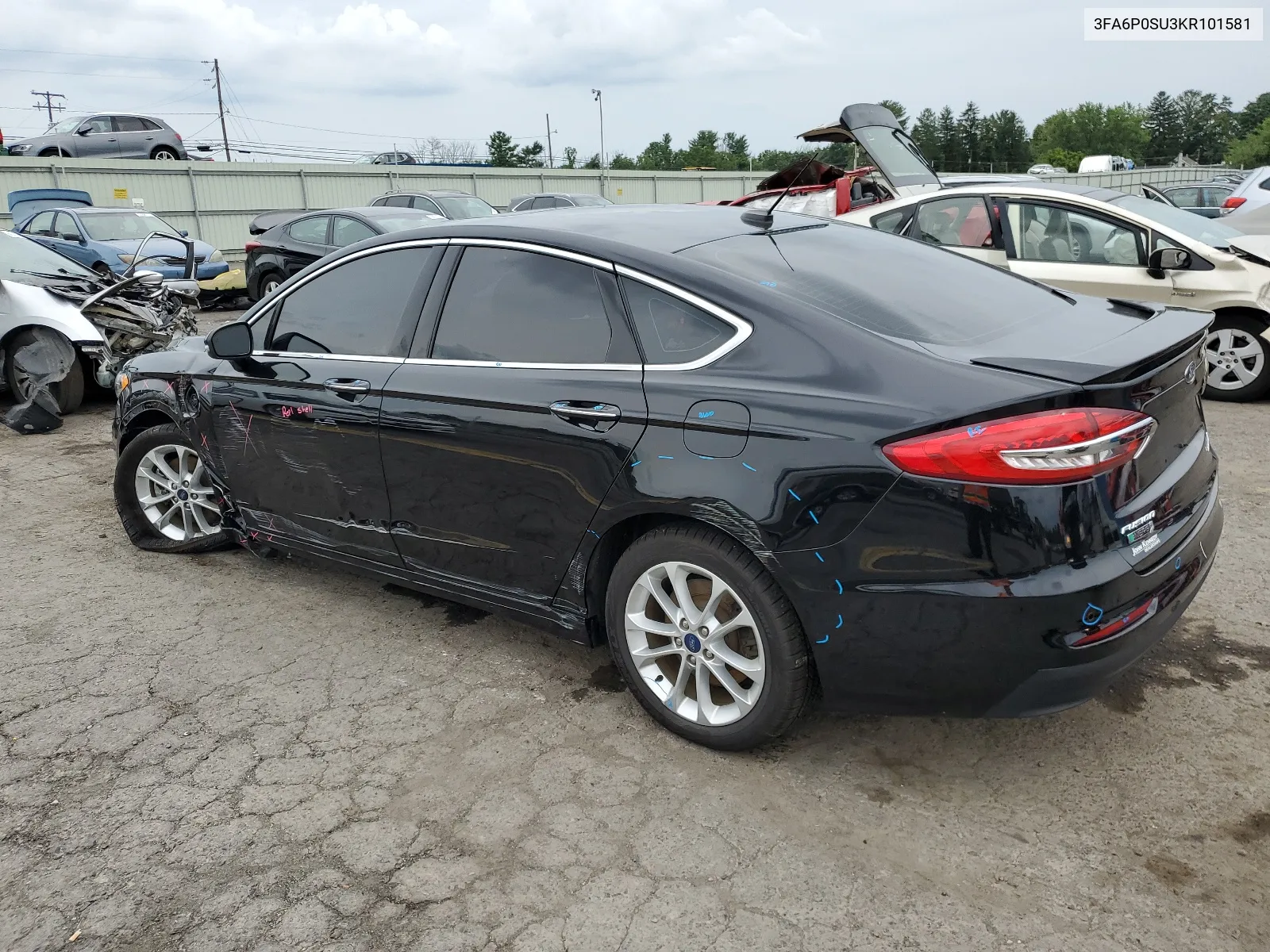 2019 Ford Fusion Titanium VIN: 3FA6P0SU3KR101581 Lot: 63798744