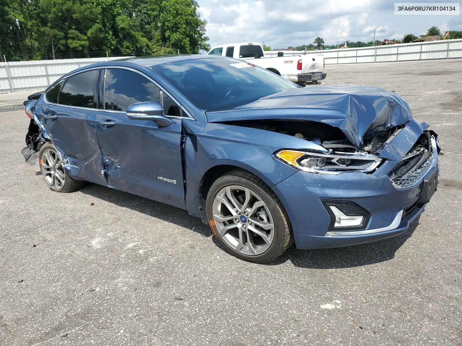 2019 Ford Fusion Titanium VIN: 3FA6P0RU7KR104134 Lot: 63976454