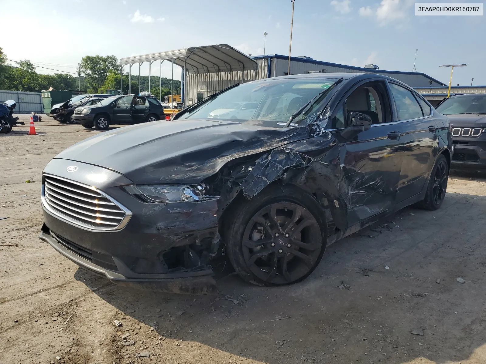 2019 Ford Fusion Se VIN: 3FA6P0HD0KR160787 Lot: 63985344