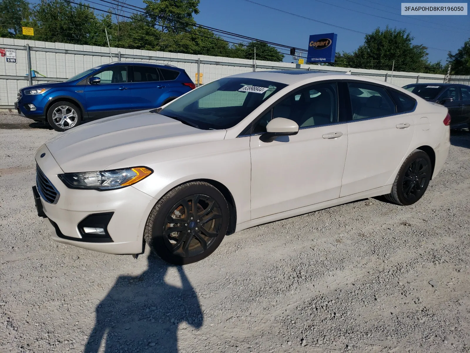 2019 Ford Fusion Se VIN: 3FA6P0HD8KR196050 Lot: 63998844