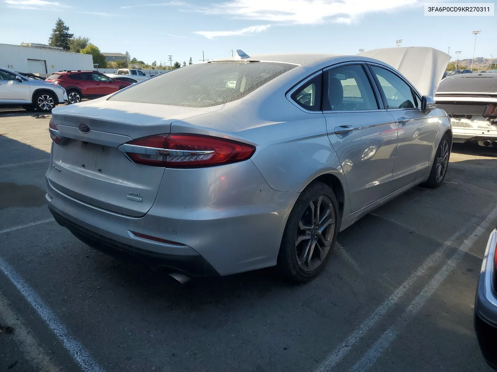 2019 Ford Fusion Sel VIN: 3FA6P0CD9KR270311 Lot: 64469024