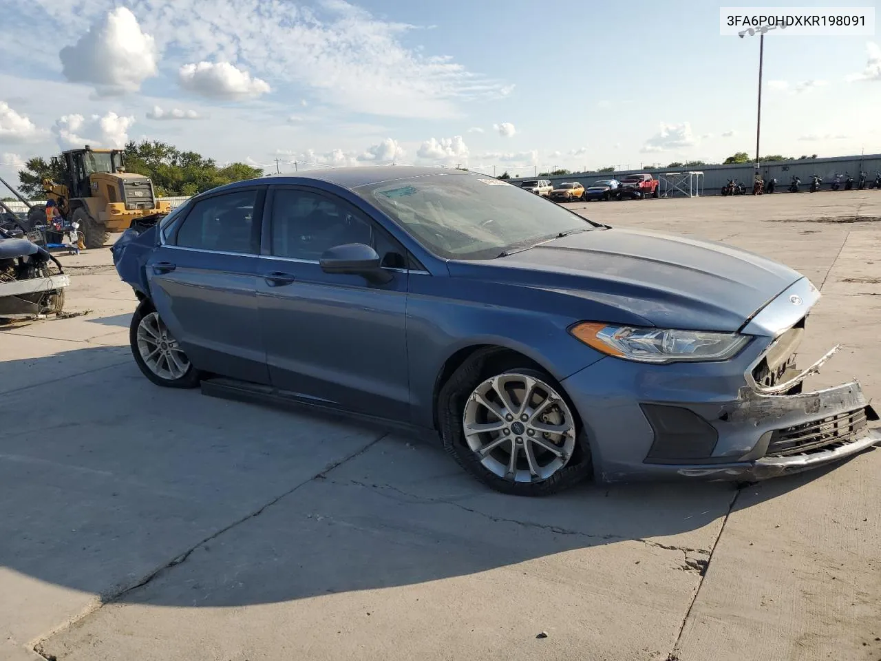 2019 Ford Fusion Se VIN: 3FA6P0HDXKR198091 Lot: 64562534