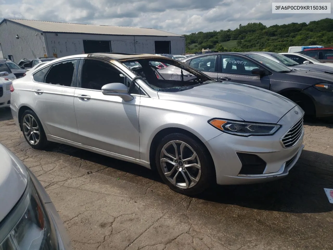 2019 Ford Fusion Sel VIN: 3FA6P0CD9KR150363 Lot: 65072984