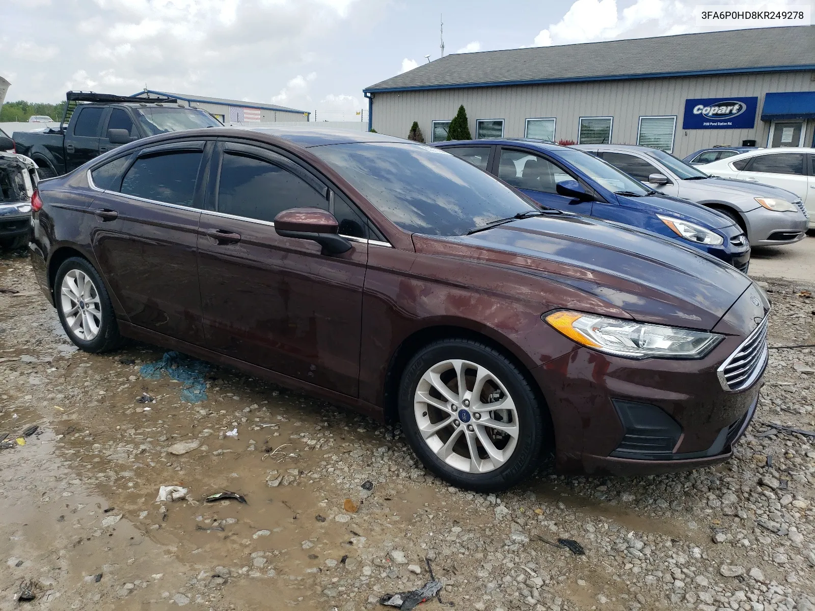 2019 Ford Fusion Se VIN: 3FA6P0HD8KR249278 Lot: 65370744