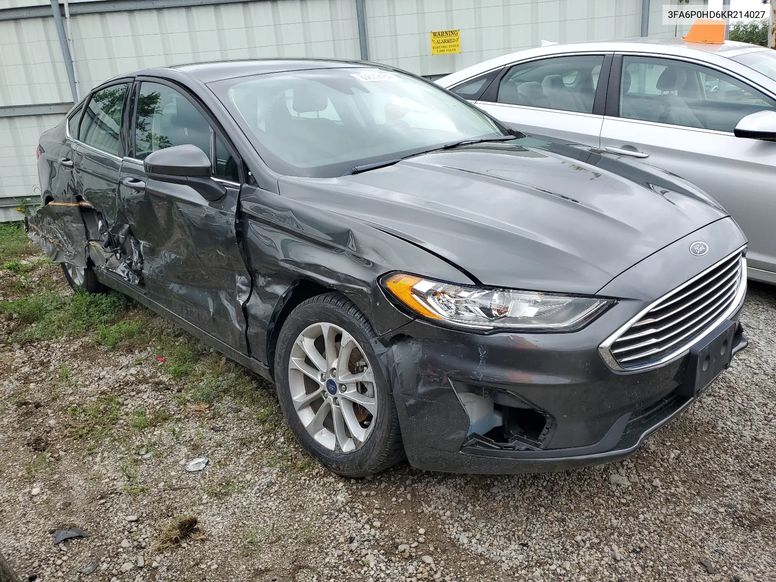 2019 Ford Fusion Se VIN: 3FA6P0HD6KR214027 Lot: 65639484