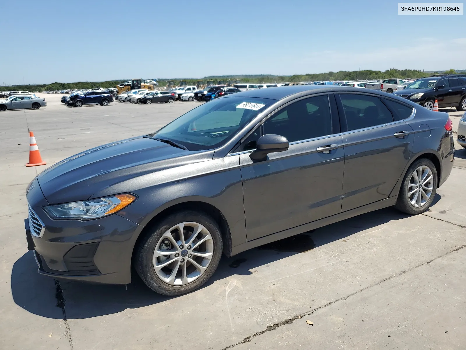 2019 Ford Fusion Se VIN: 3FA6P0HD7KR198646 Lot: 65810644