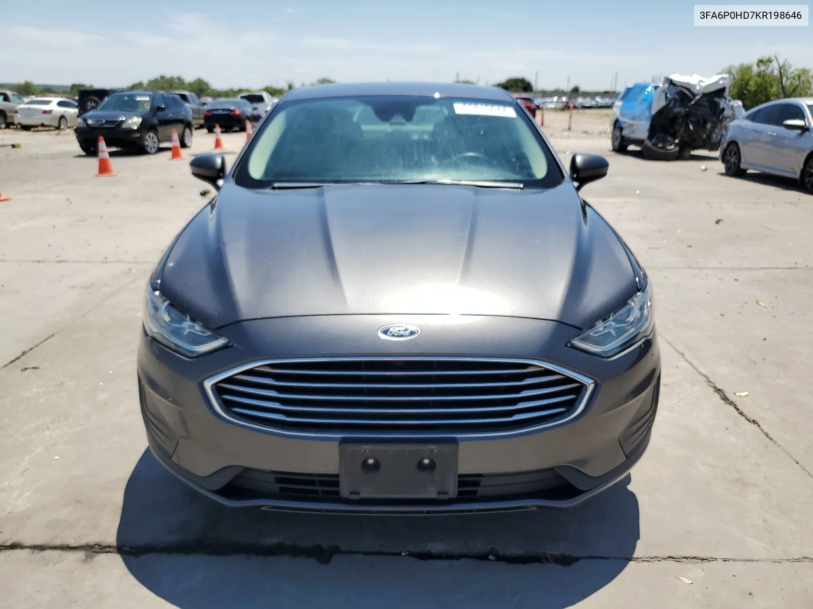 2019 Ford Fusion Se VIN: 3FA6P0HD7KR198646 Lot: 65810644