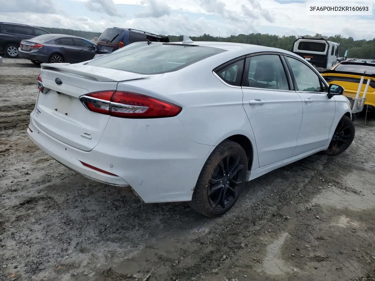 2019 Ford Fusion Se VIN: 3FA6P0HD2KR160693 Lot: 65915243