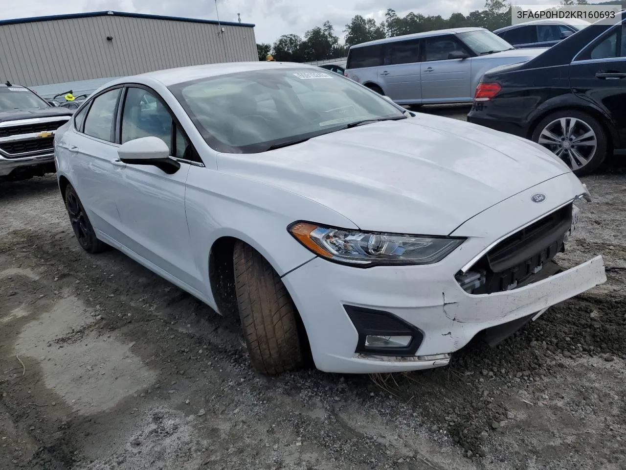 2019 Ford Fusion Se VIN: 3FA6P0HD2KR160693 Lot: 65915243