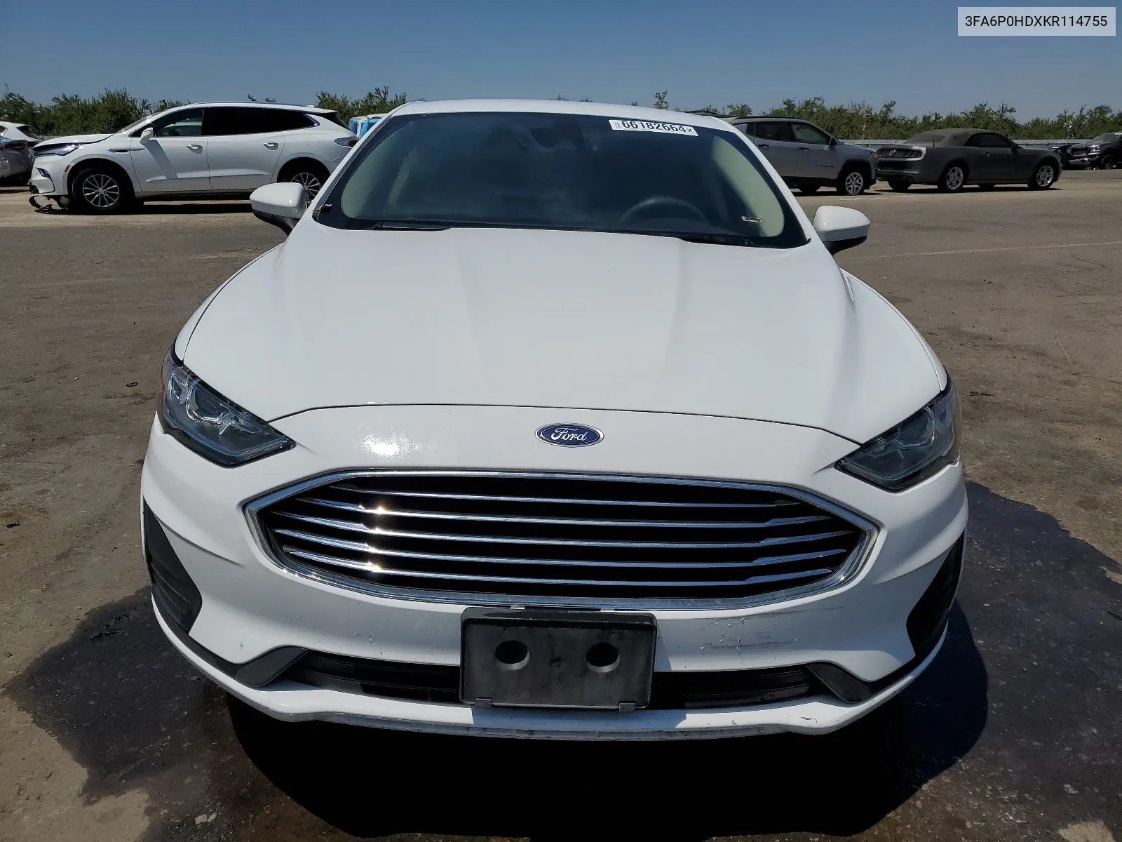 2019 Ford Fusion Se VIN: 3FA6P0HDXKR114755 Lot: 66182664