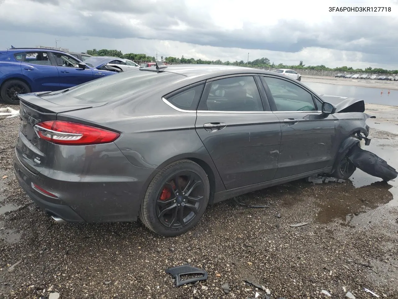 2019 Ford Fusion Se VIN: 3FA6P0HD3KR127718 Lot: 66316904