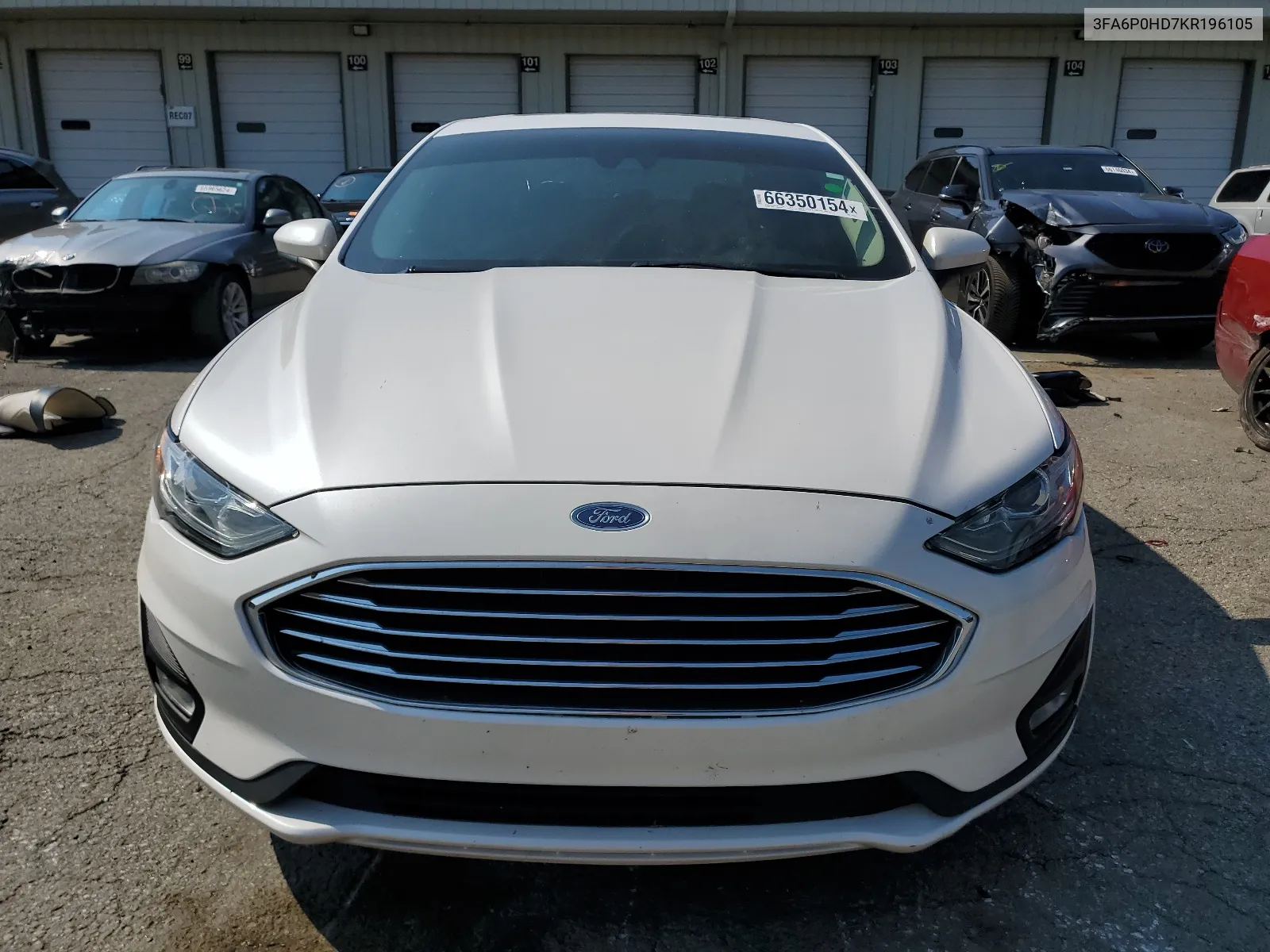 2019 Ford Fusion Se VIN: 3FA6P0HD7KR196105 Lot: 66350154