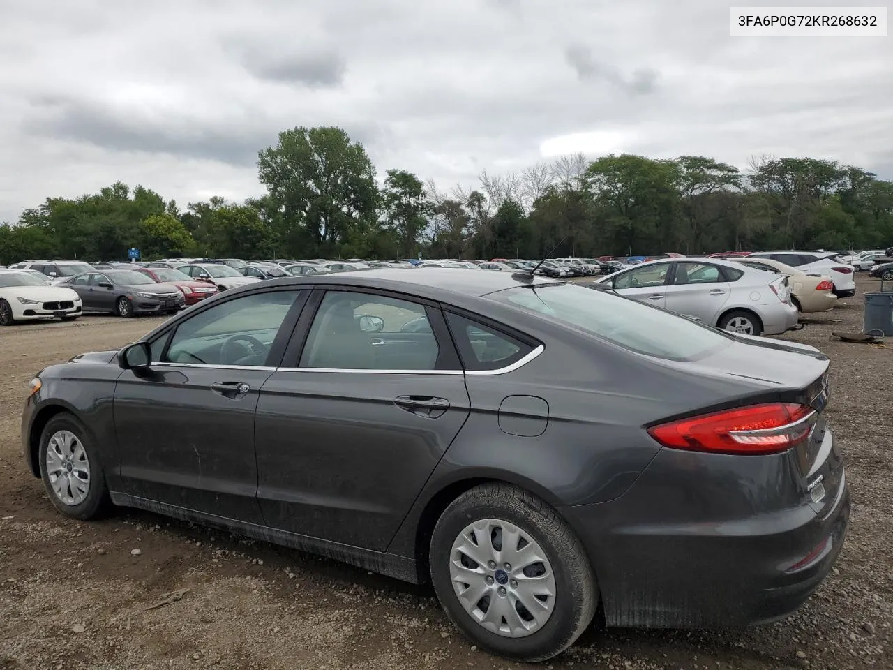 2019 Ford Fusion S VIN: 3FA6P0G72KR268632 Lot: 66783374