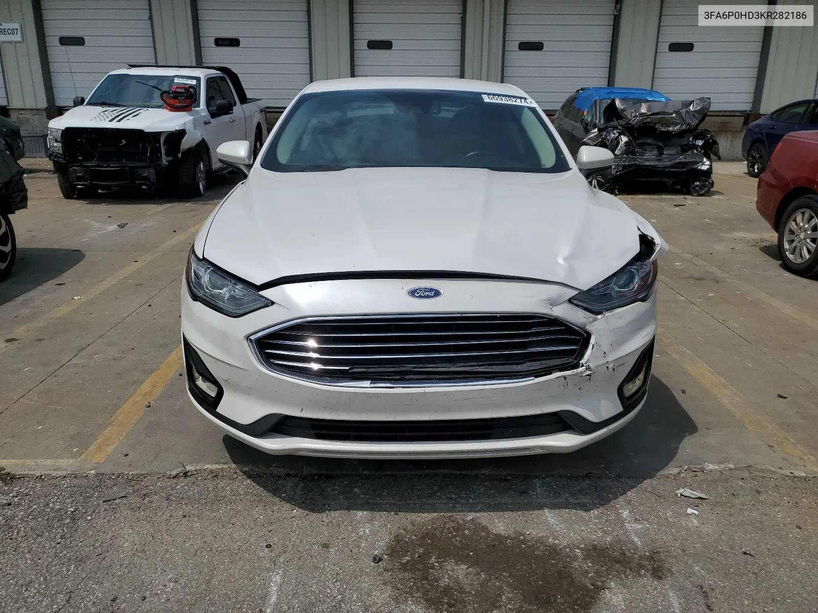 2019 Ford Fusion Se VIN: 3FA6P0HD3KR282186 Lot: 66938274