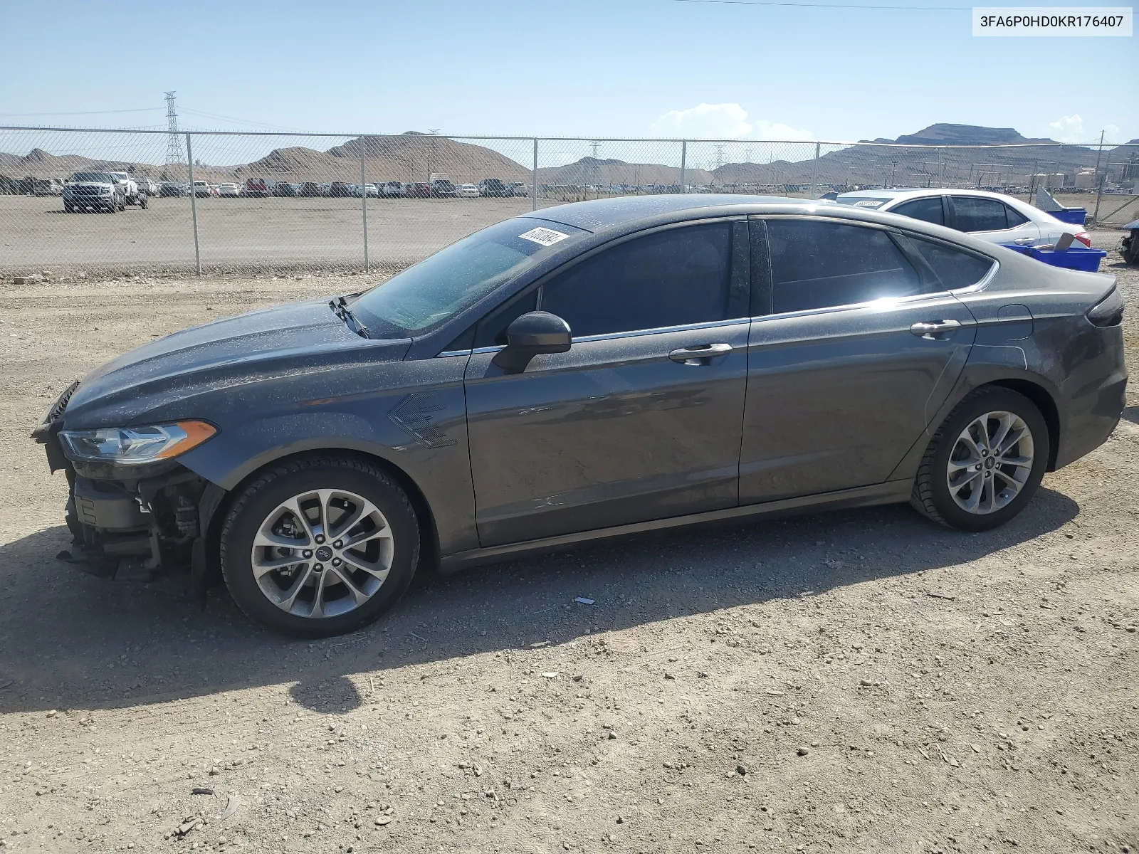 2019 Ford Fusion Se VIN: 3FA6P0HD0KR176407 Lot: 67003684