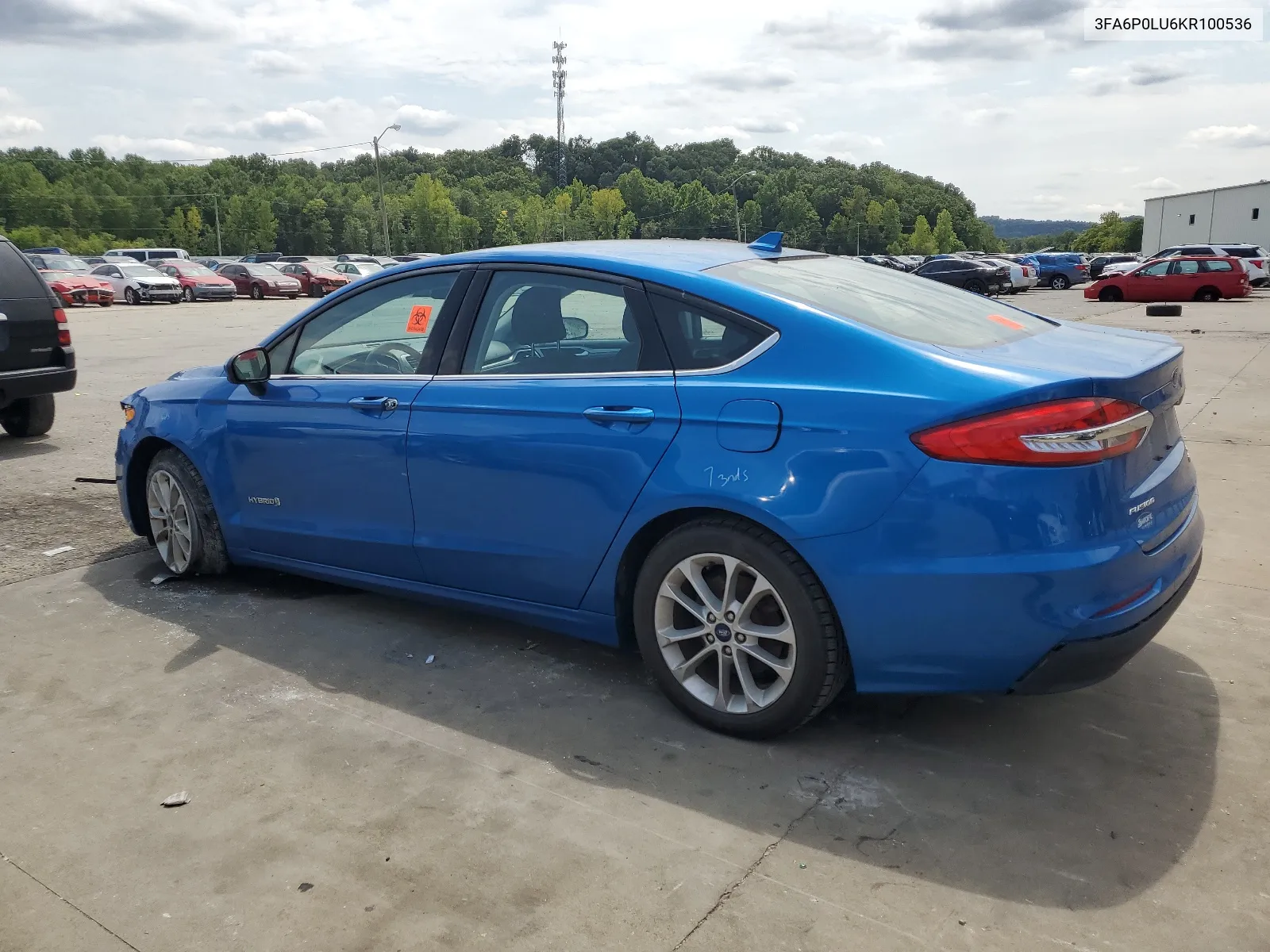 2019 Ford Fusion Se VIN: 3FA6P0LU6KR100536 Lot: 67087604