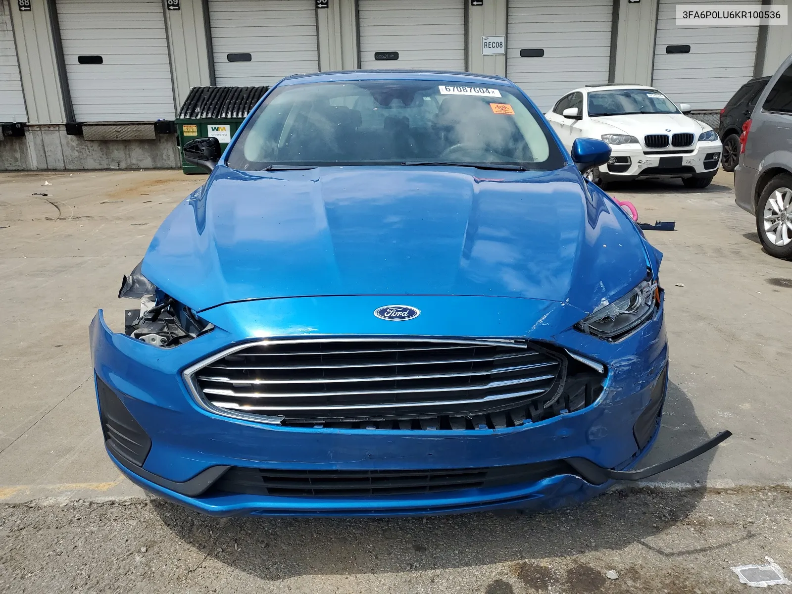 2019 Ford Fusion Se VIN: 3FA6P0LU6KR100536 Lot: 67087604