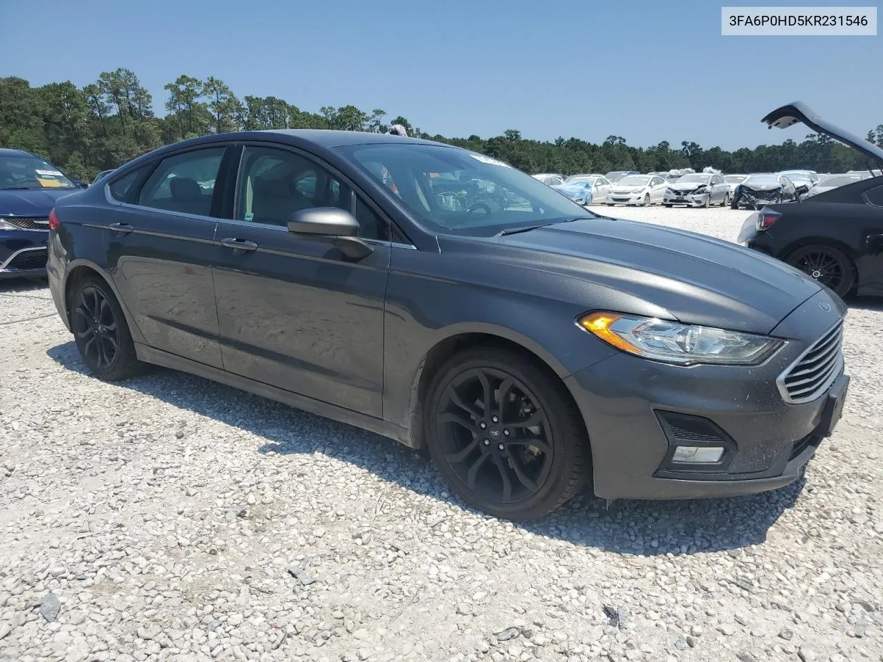 2019 Ford Fusion Se VIN: 3FA6P0HD5KR231546 Lot: 67281794