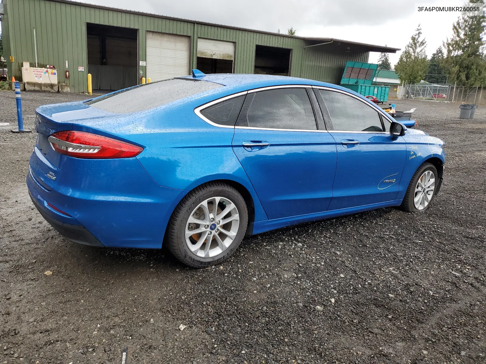 2019 Ford Fusion Sel VIN: 3FA6P0MU8KR260058 Lot: 67639264