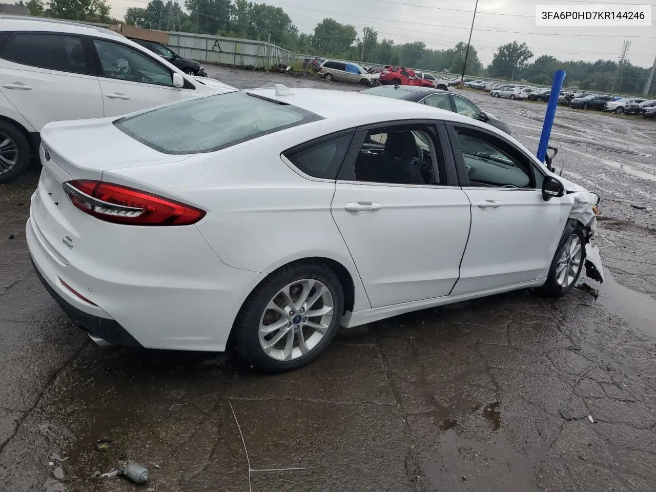 2019 Ford Fusion Se VIN: 3FA6P0HD7KR144246 Lot: 67664404