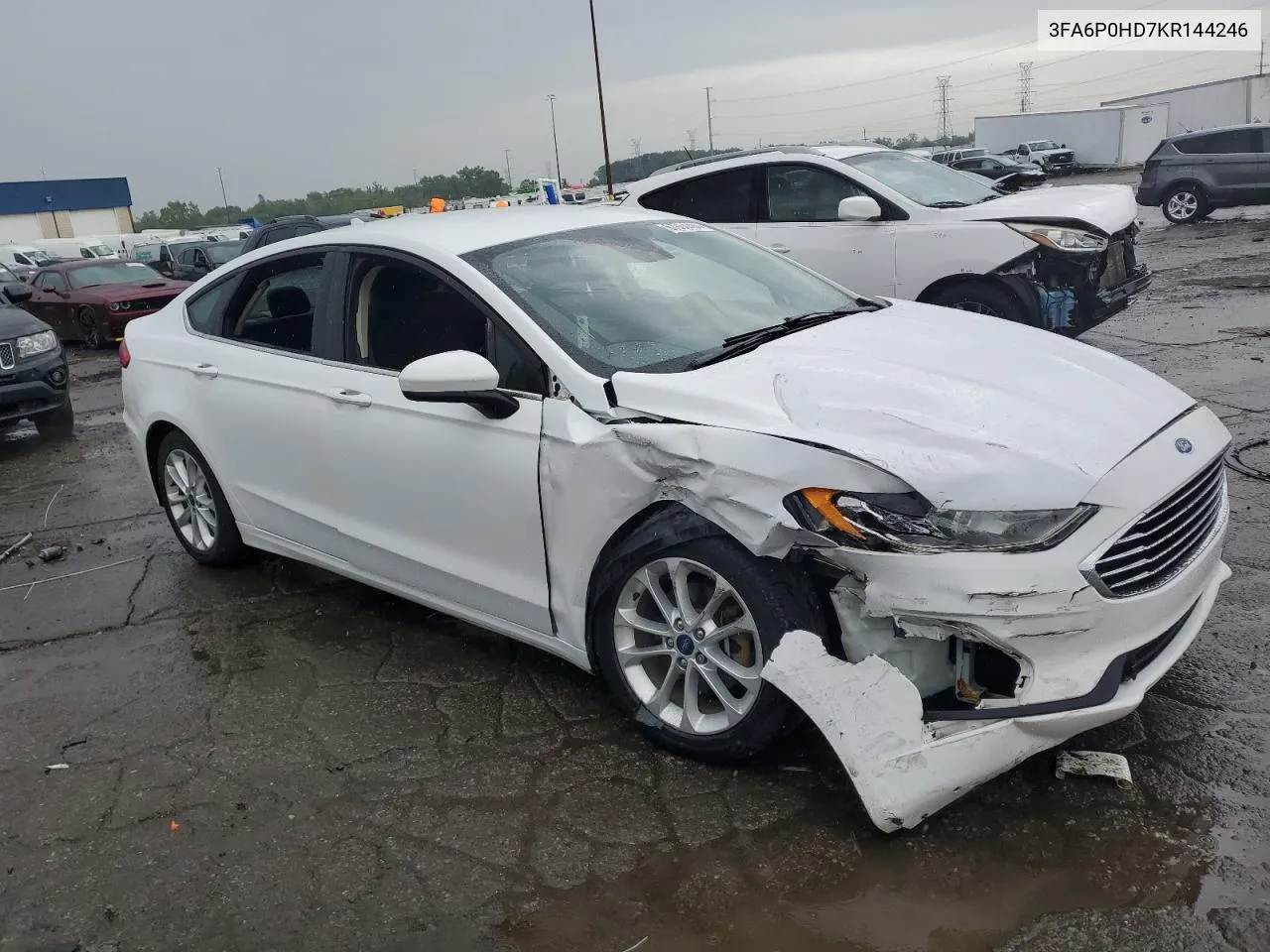 2019 Ford Fusion Se VIN: 3FA6P0HD7KR144246 Lot: 67664404