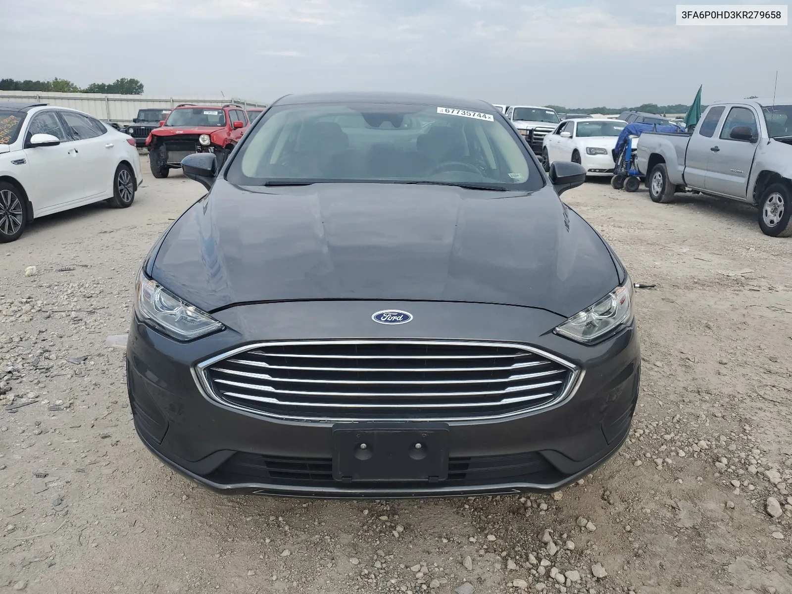 2019 Ford Fusion Se VIN: 3FA6P0HD3KR279658 Lot: 67735744