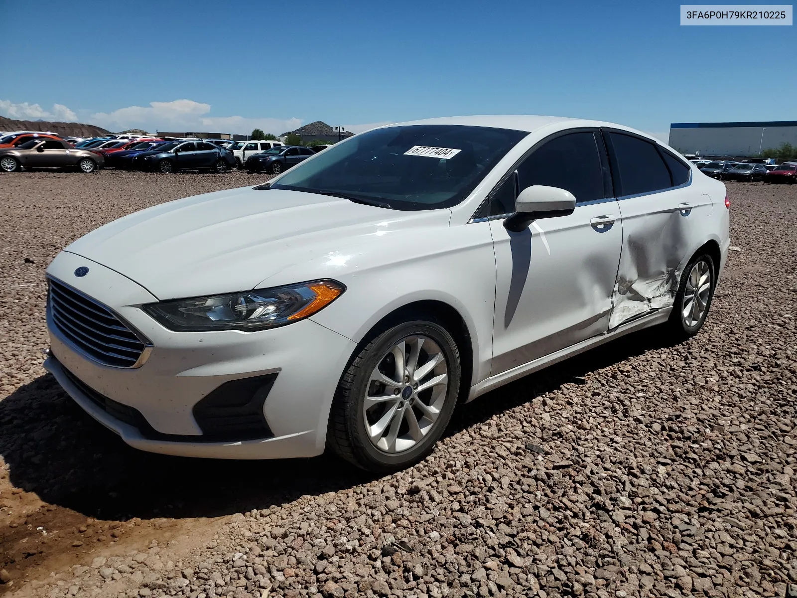 2019 Ford Fusion Se VIN: 3FA6P0H79KR210225 Lot: 67777404