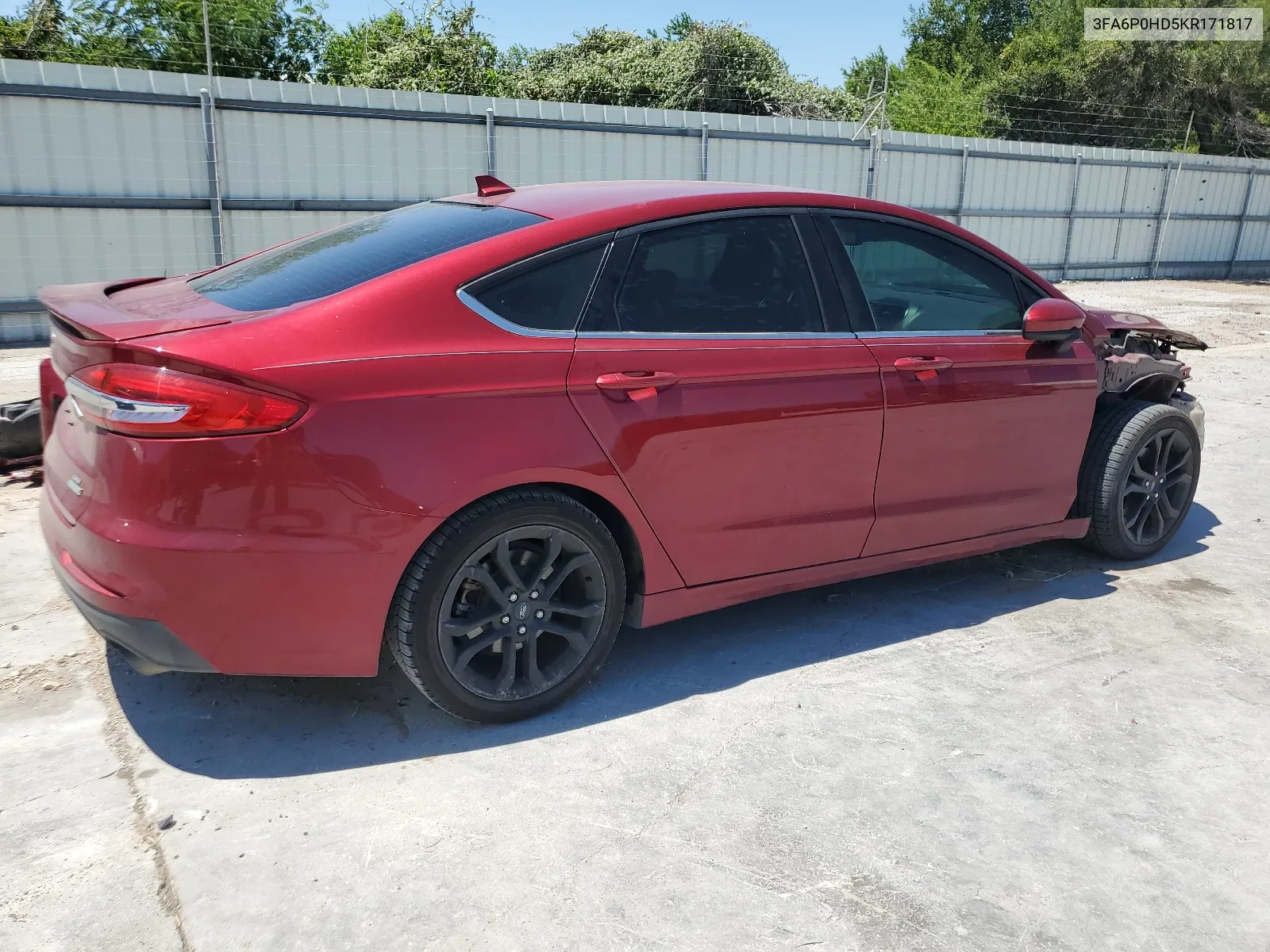 2019 Ford Fusion Se VIN: 3FA6P0HD5KR171817 Lot: 67834534