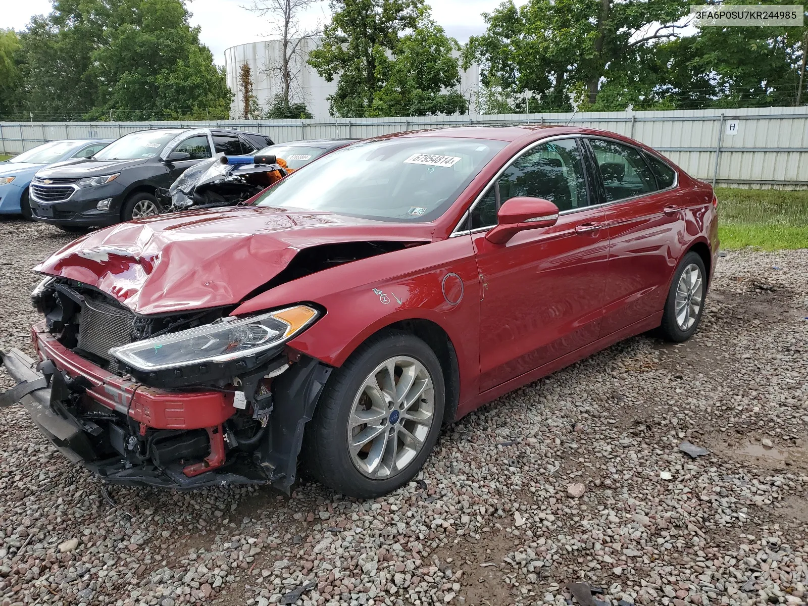 2019 Ford Fusion Titanium VIN: 3FA6P0SU7KR244985 Lot: 67954814