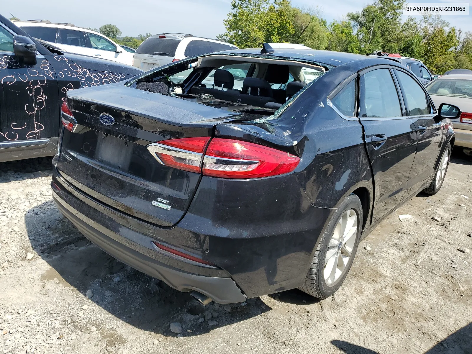 2019 Ford Fusion Se VIN: 3FA6P0HD5KR231868 Lot: 68047294