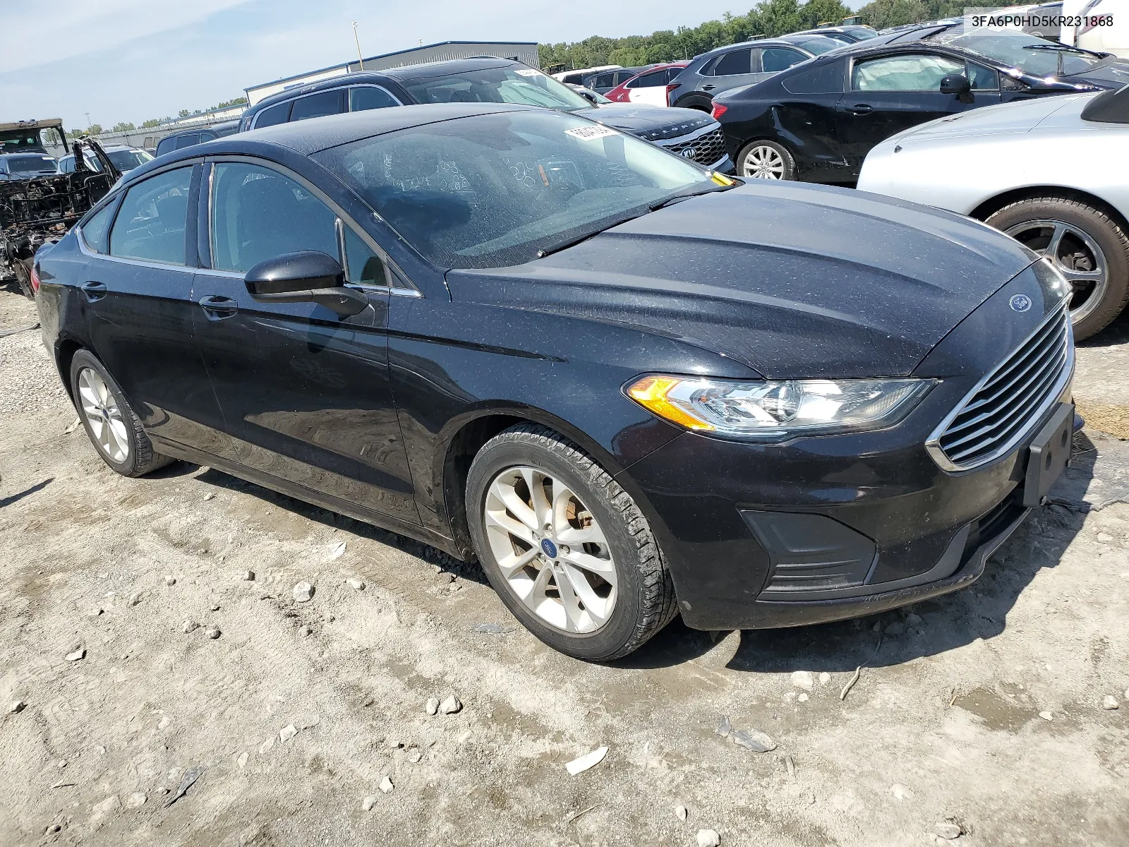 2019 Ford Fusion Se VIN: 3FA6P0HD5KR231868 Lot: 68047294